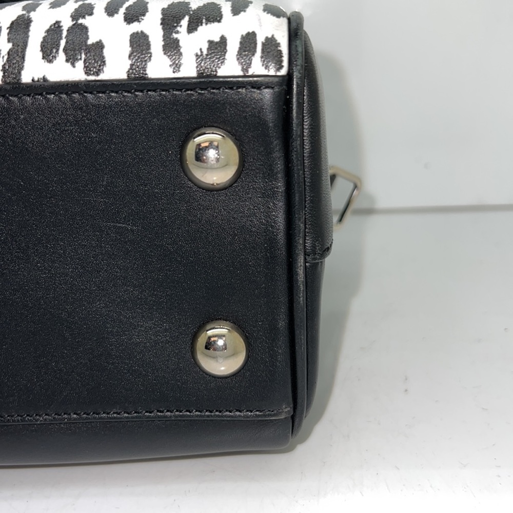 Saint Laurent Baby Duffle Crossbody with animal print Black and White 9”x4”x6” T - Picture 9 of 14